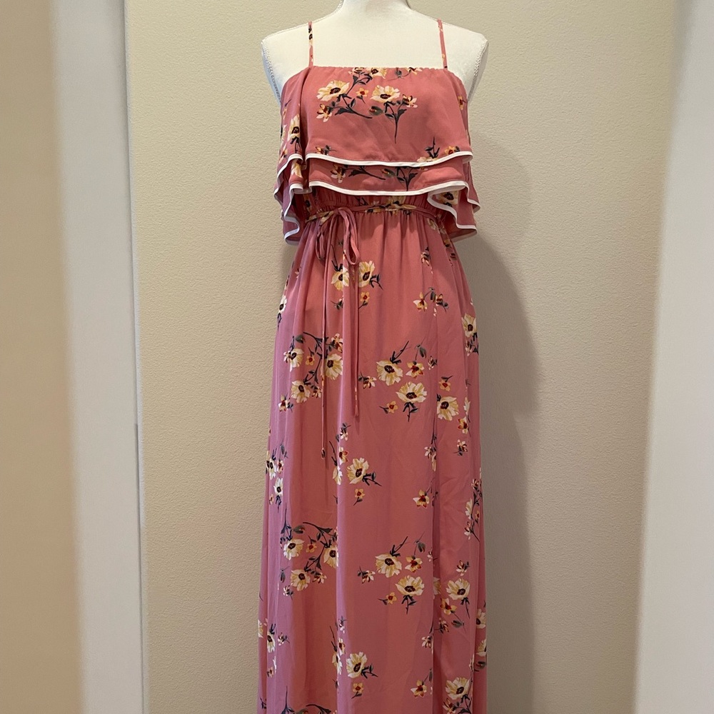 June & Hudson sunflower floral maxi dress